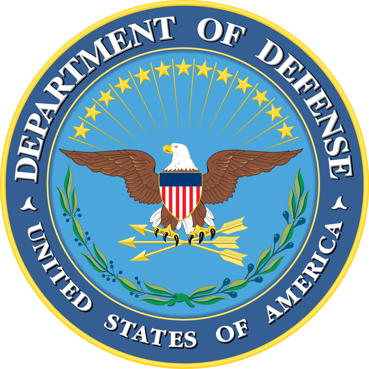 The seal of the department of defense of the united states of america