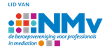 NMv logo with colorful squares and Dutch text “de beroepsvereniging voor professionals in mediation”