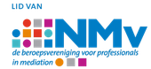 NMv logo with colorful squares and Dutch text “de beroepsvereniging voor professionals in mediation”