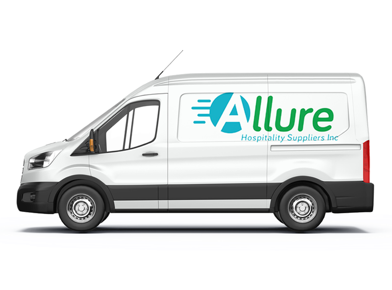 a white van with the word allure on the side .