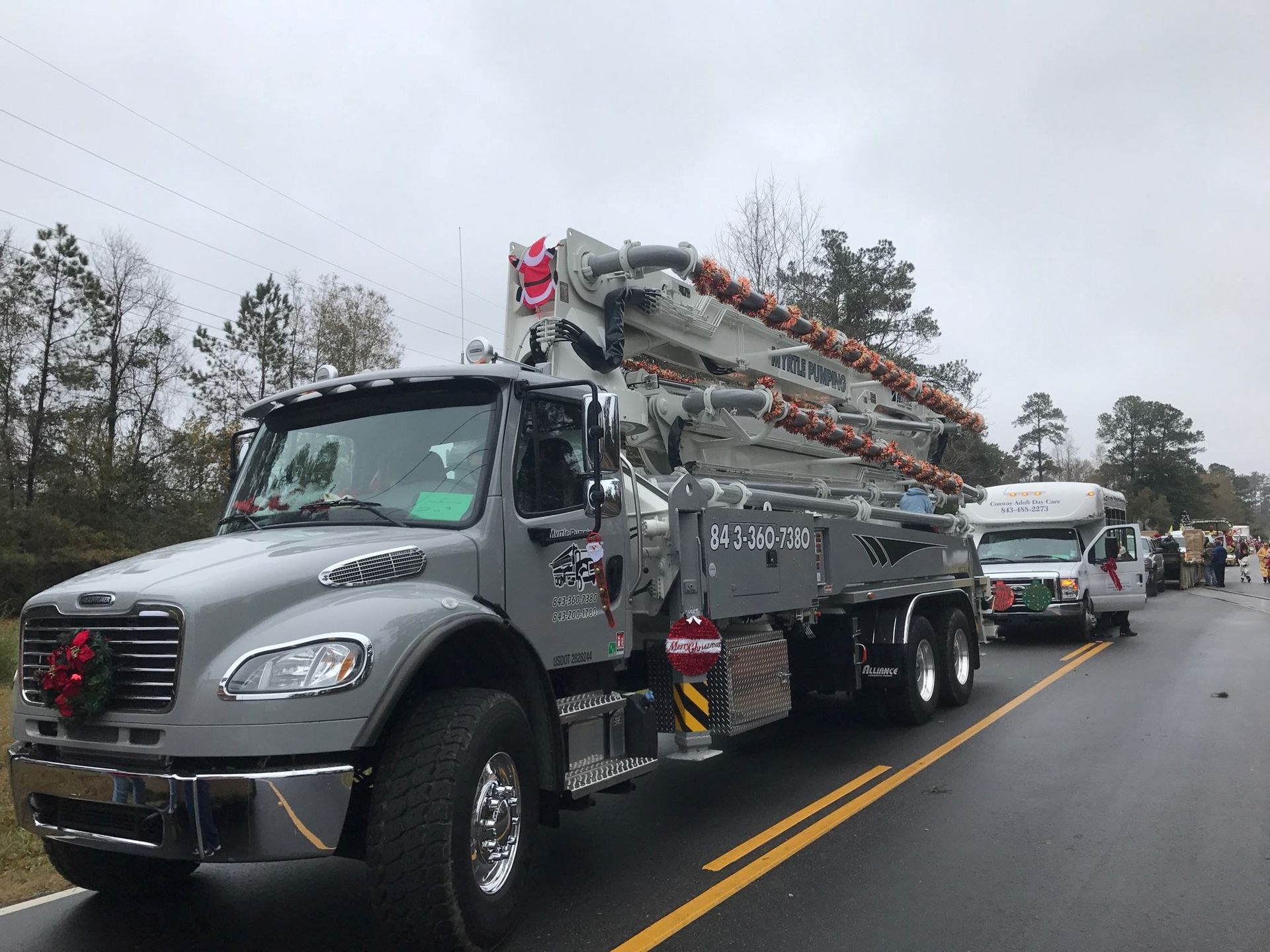 Big Truck with Christmas Design — Longs, SC — Myrtle Pumping LLC