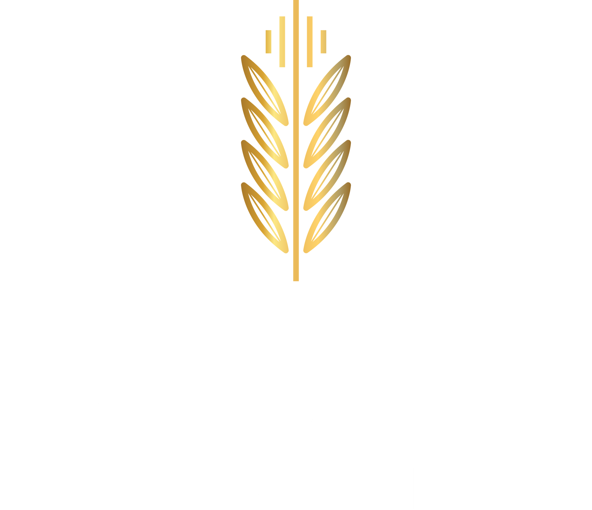The logo for the harvest hotel has a wheat ear on it.