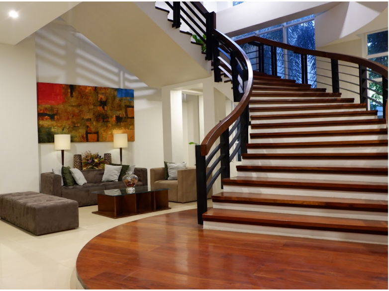 Curved Staircase of Harvest Hotel