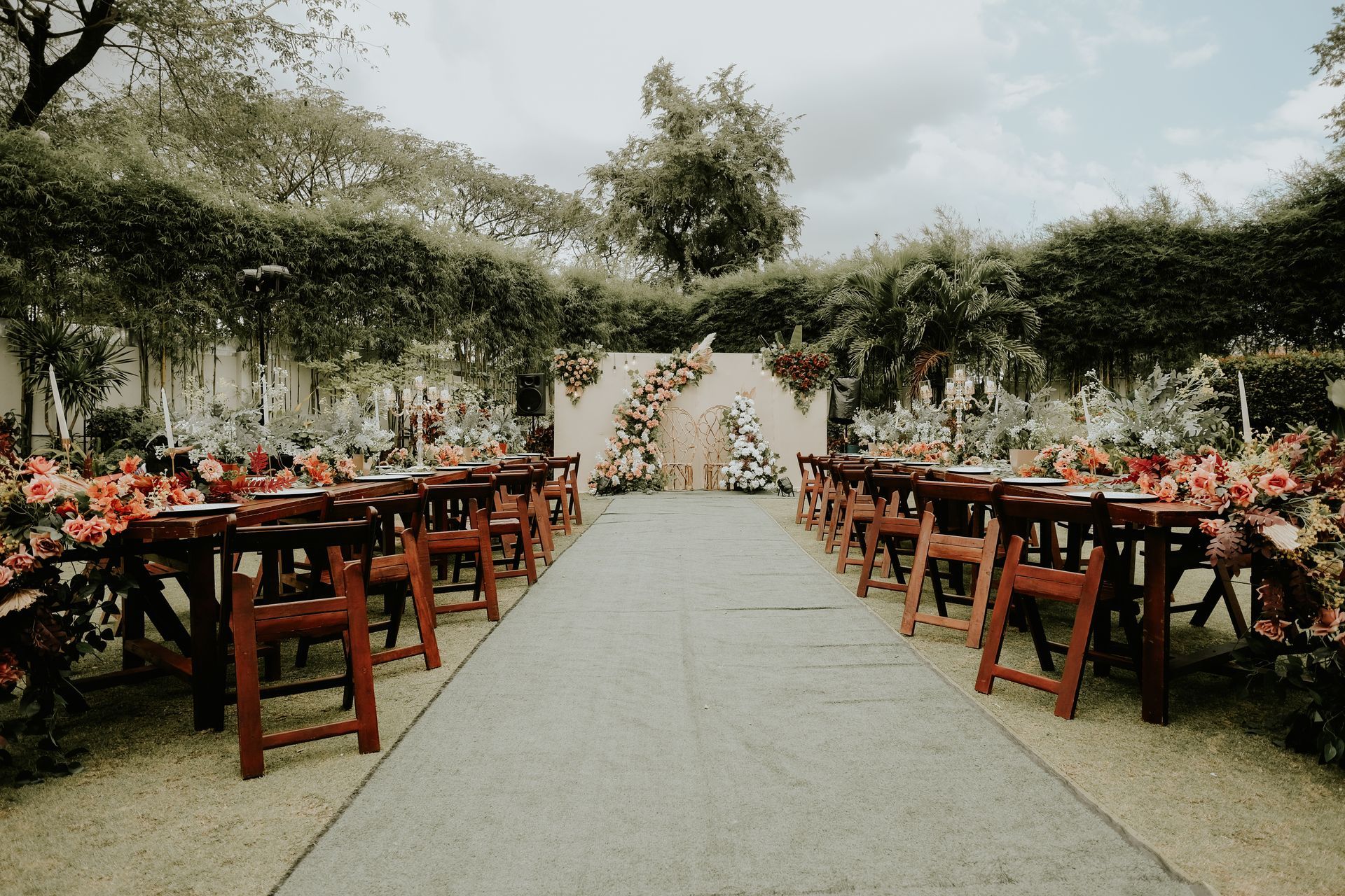 Wedding venue Cabanatuan outdoor aisle