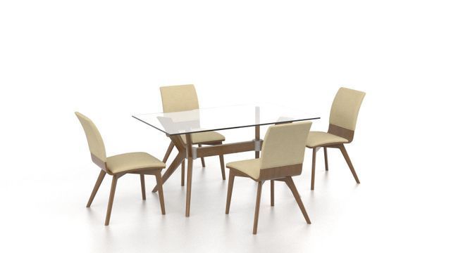 Glass White Table And Armless Chairs - Ardmore, PA - Just Chairs & Tables