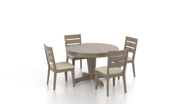 Brown Round Table And Armless Chairs - Ardmore, PA - Just Chairs & Tables