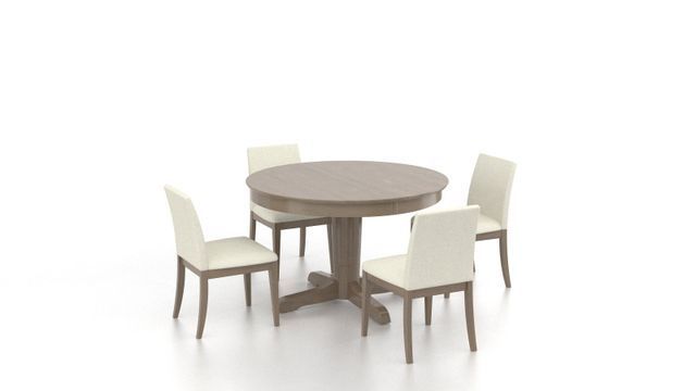 White Round Table And Armless Chairs - Ardmore, PA - Just Chairs & Tables