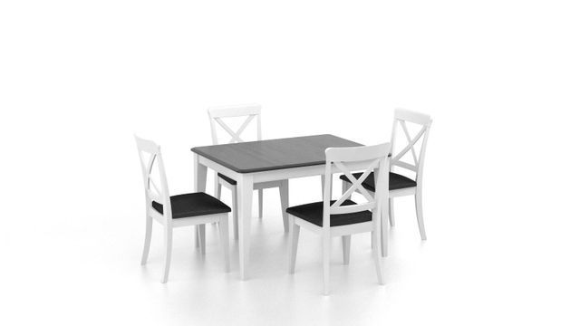 New White Rectangular Table And Armless Chairs - Ardmore, PA - Just Chairs & Tables