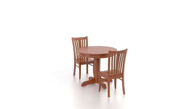 Round Wooden Center Table And Chairs - Ardmore, PA - Just Chairs & Tables