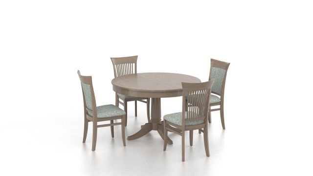 A Brown Round Table With Chairs - Ardmore, PA - Just Chairs & Tables
