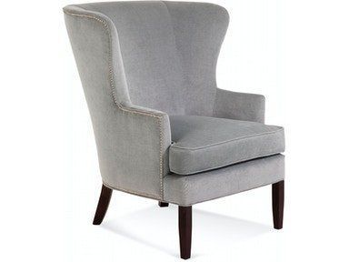 Tredwell Wing Chair With Nailheads - Ardmore, Pa - Just Chairs & Tables