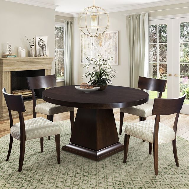 Brown Round Center Table And Chairs - Ardmore, PA - Just Chairs & Tables