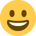 Smiling yellow face.
