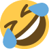 Smiling yellow face with tears of joy.