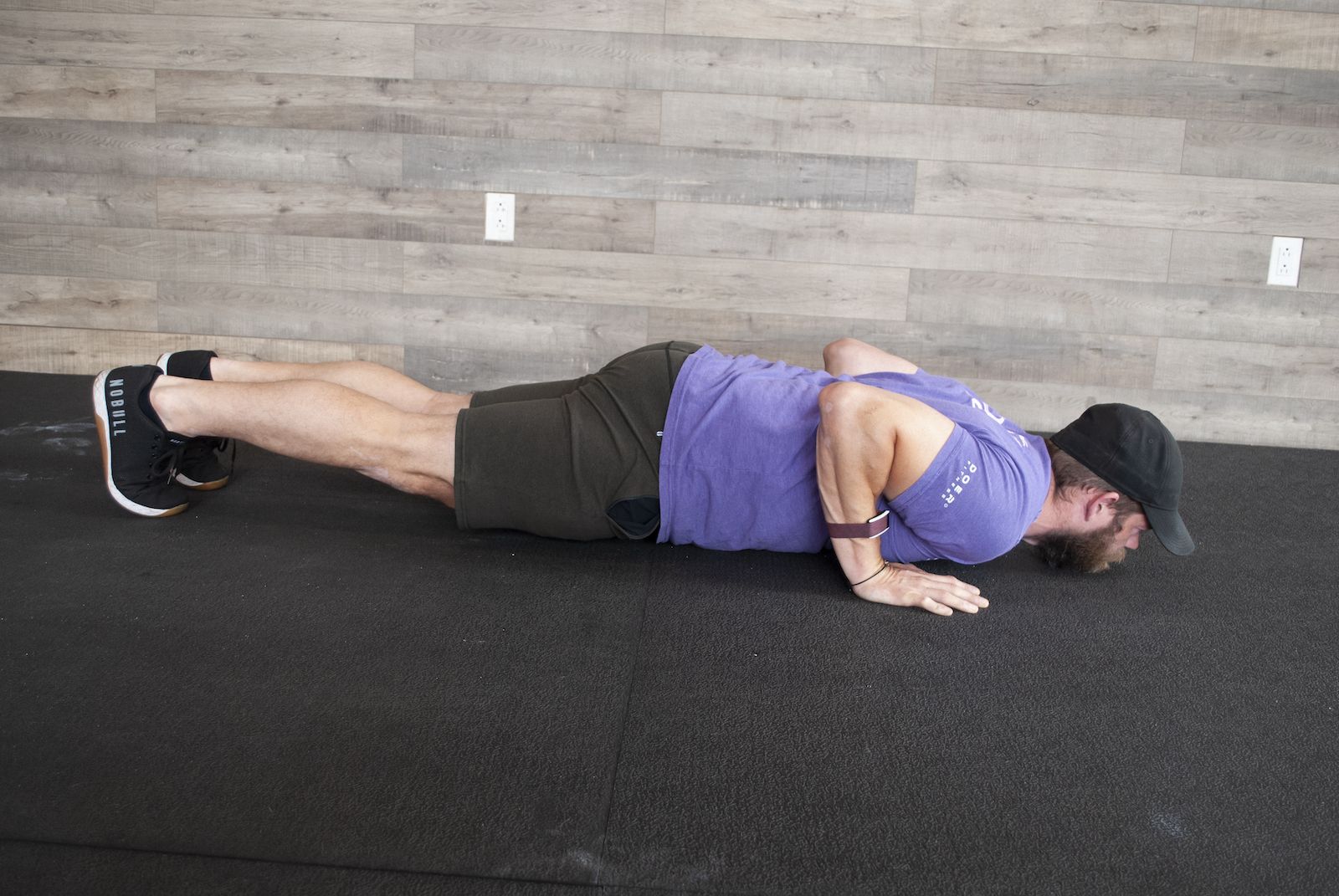 End position of a pushup