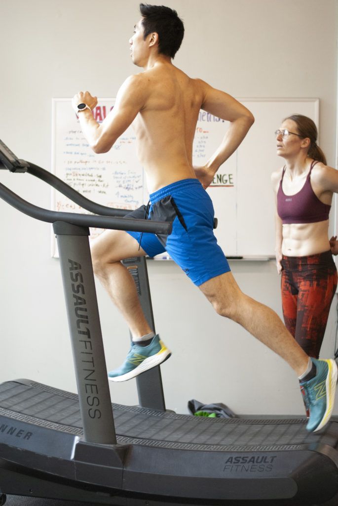 Member running on Assault Runner