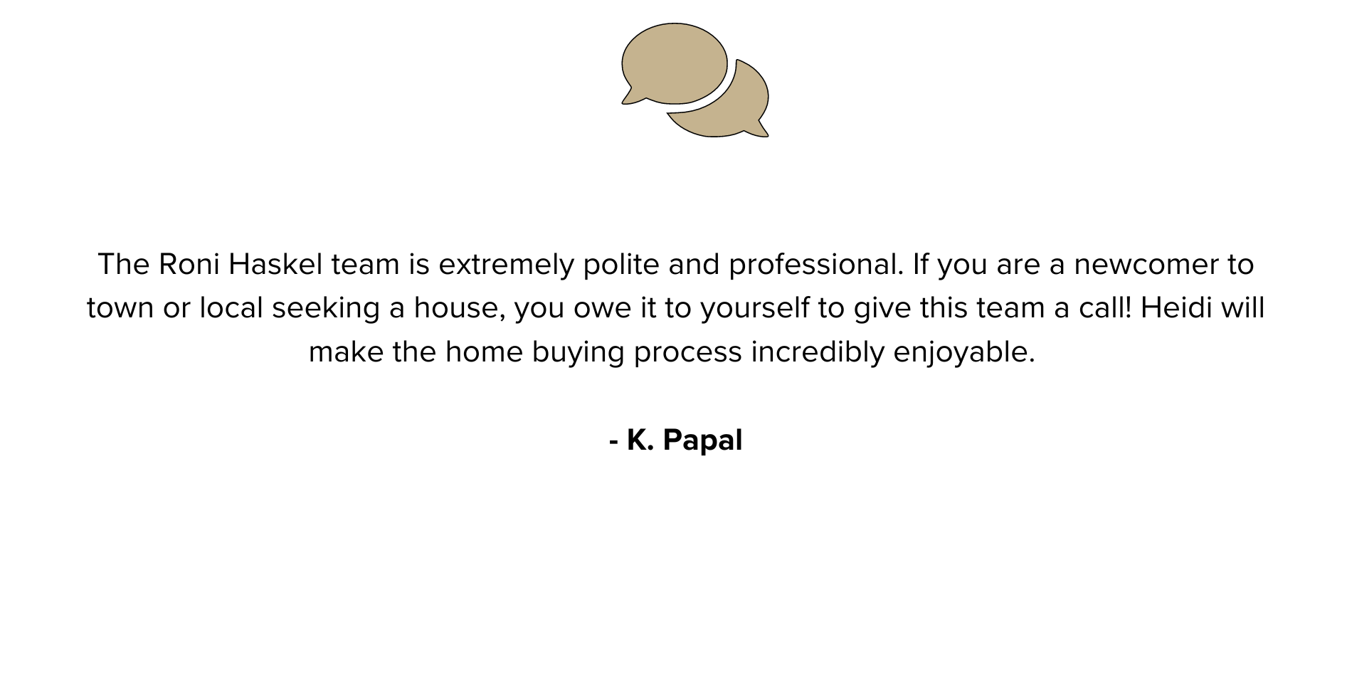 A quote from k. papa is on a white background.