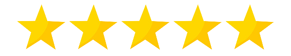 A row of yellow stars on a white background.