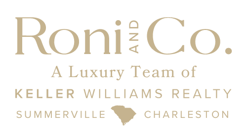 The logo for roni and co. is a luxury team of keller williams realty.