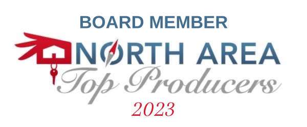 A sign that says board member north area top producers 2023