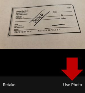 A picture of a check that says void on it