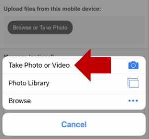 A screenshot of a phone screen that says 