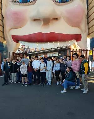 school kids with teacher