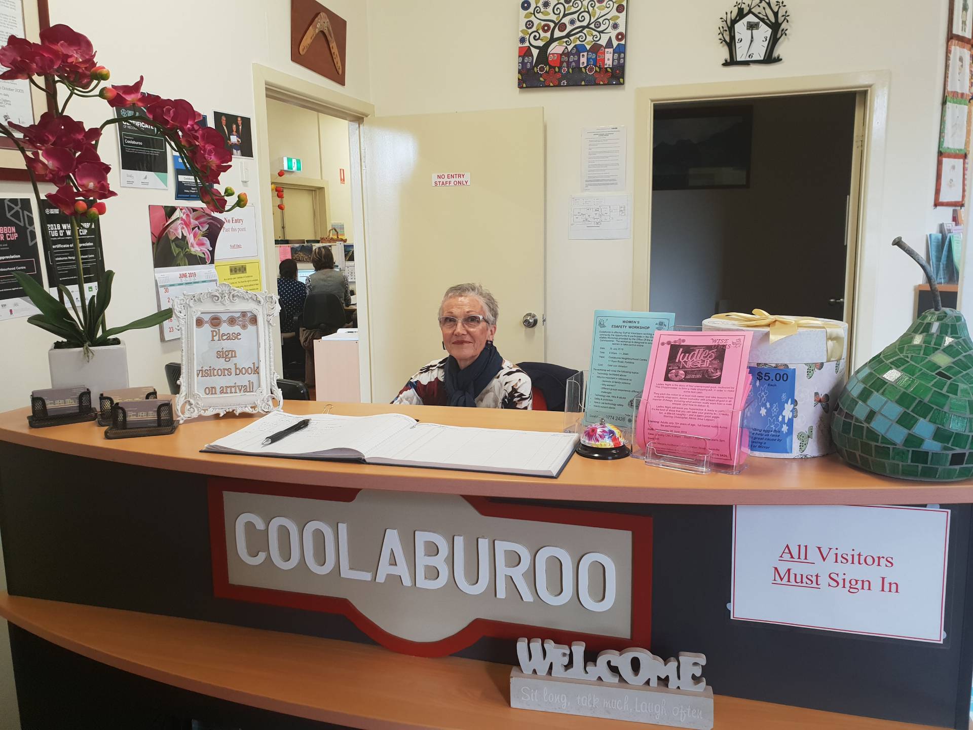 woman at the reception