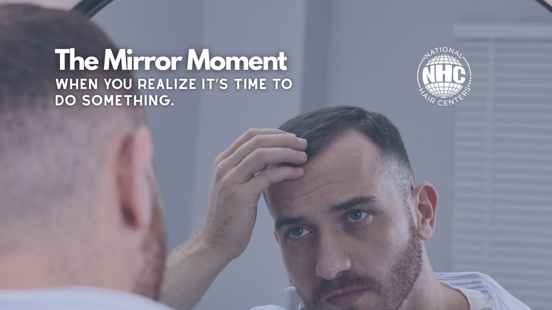 man half hair half not