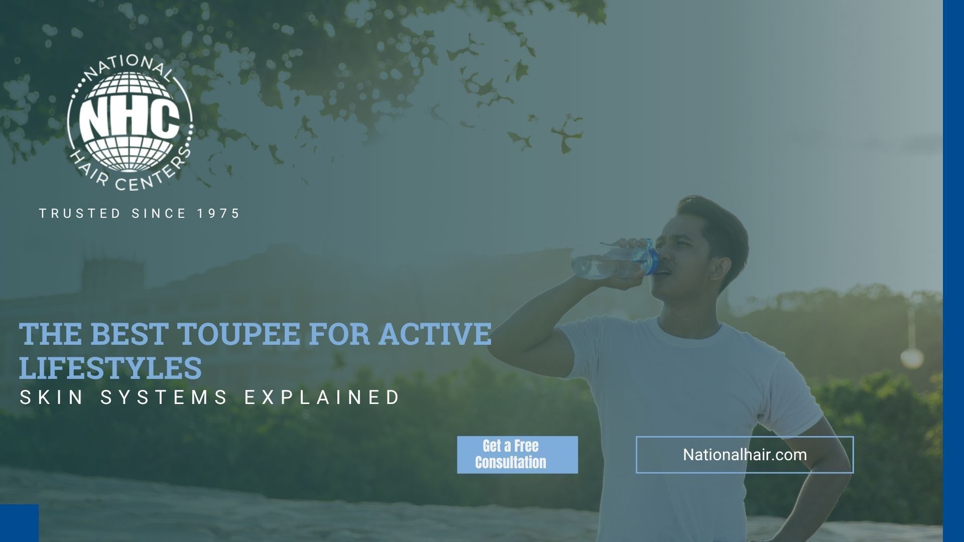 man drinking water after outdoor exercise