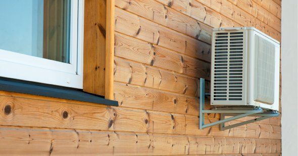 Mini Split Condenser On Exterior Wall