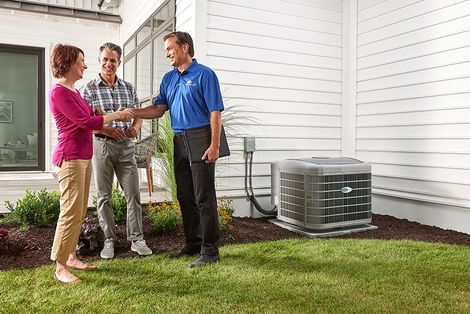 Carrier Air Conditioner Sales Tech and Customer