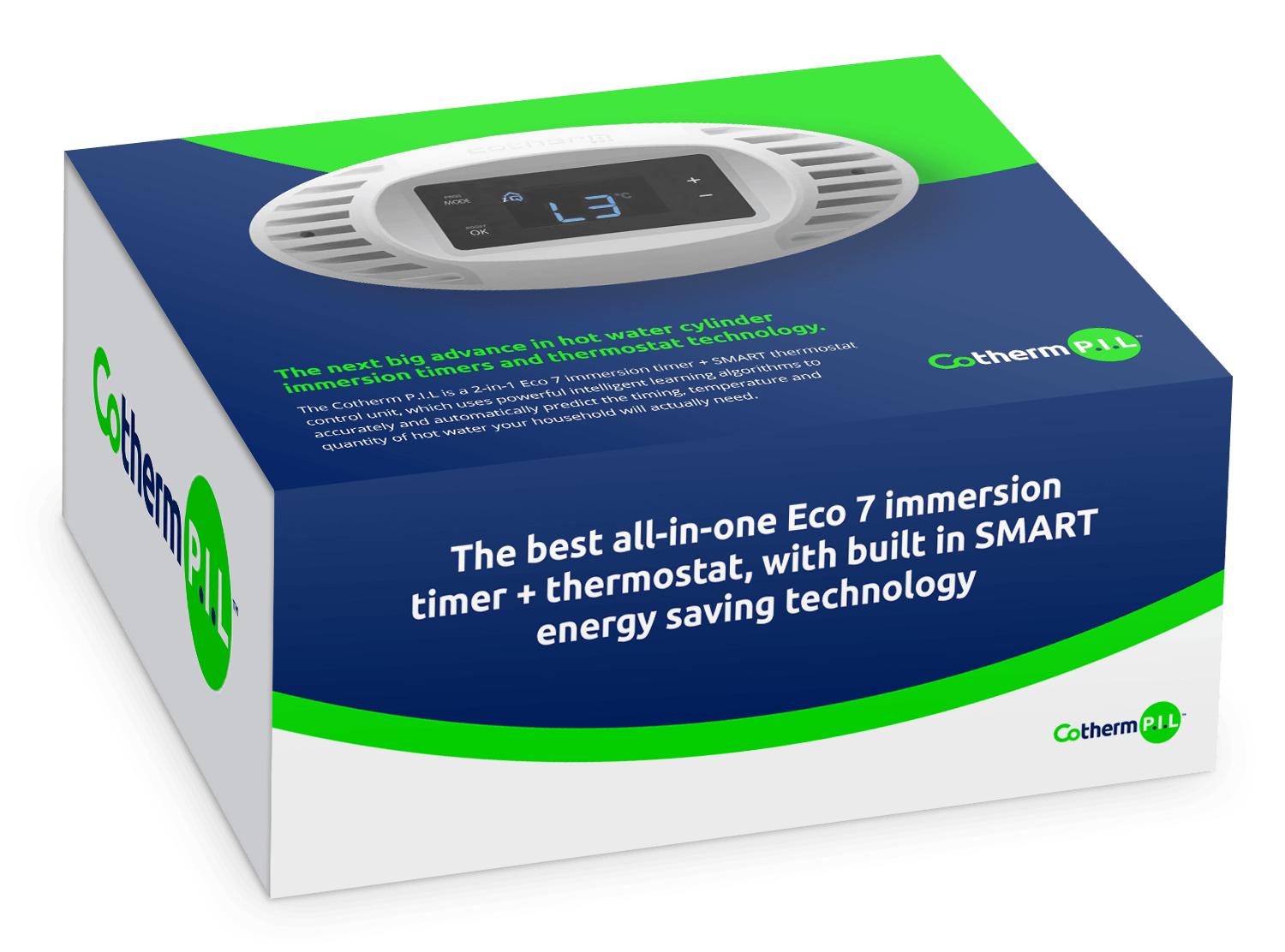 Cotherm PIL | THE ALL-IN-ONE ECO 7 IMMERSION TIMER + THERMOSTAT packaging