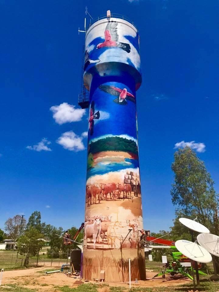 Augathella Water Tower Art, Australian Silo Art Trail