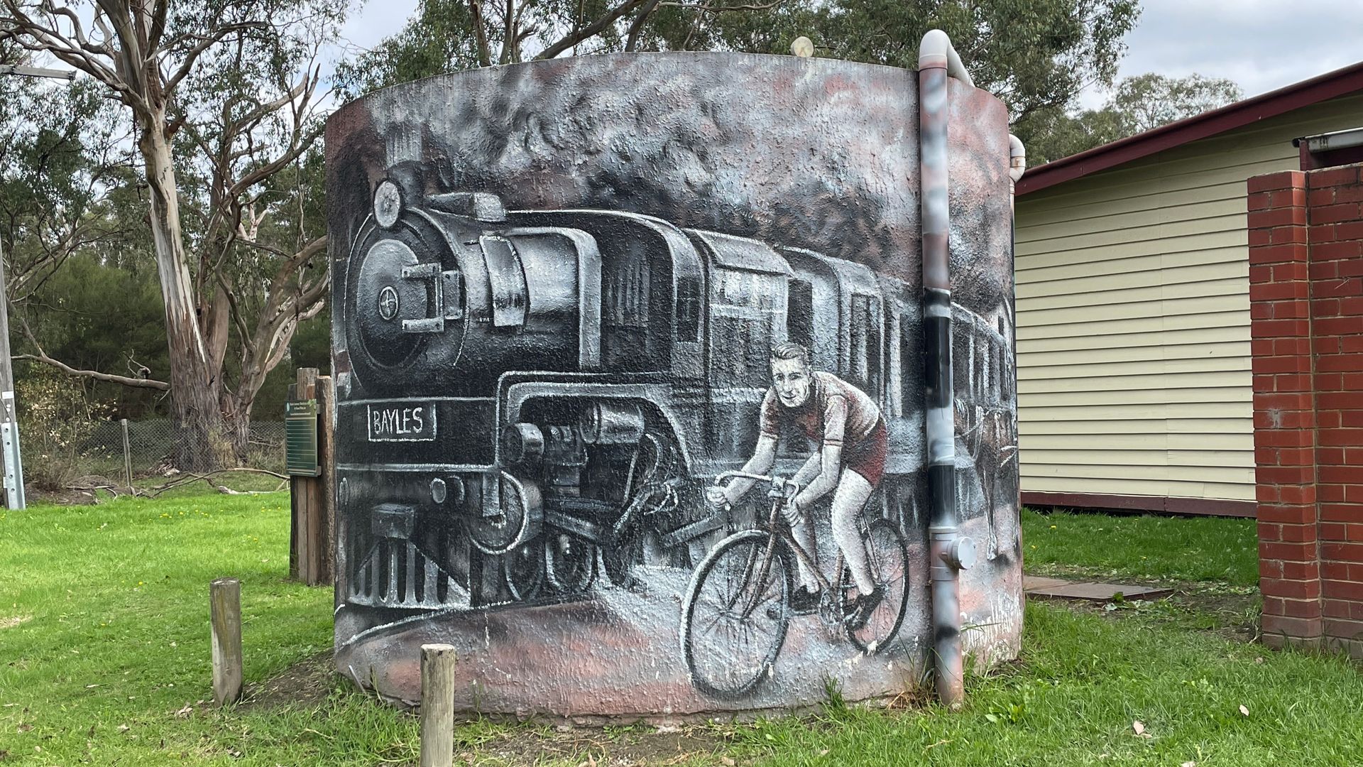 Australian Silo Water Tower Art, Australian Silo Art Trail, Bayles Water Tower Art