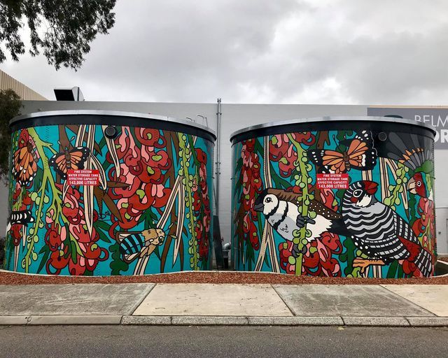 Belmont forum Water Tank Art Australian Silo Art Trail