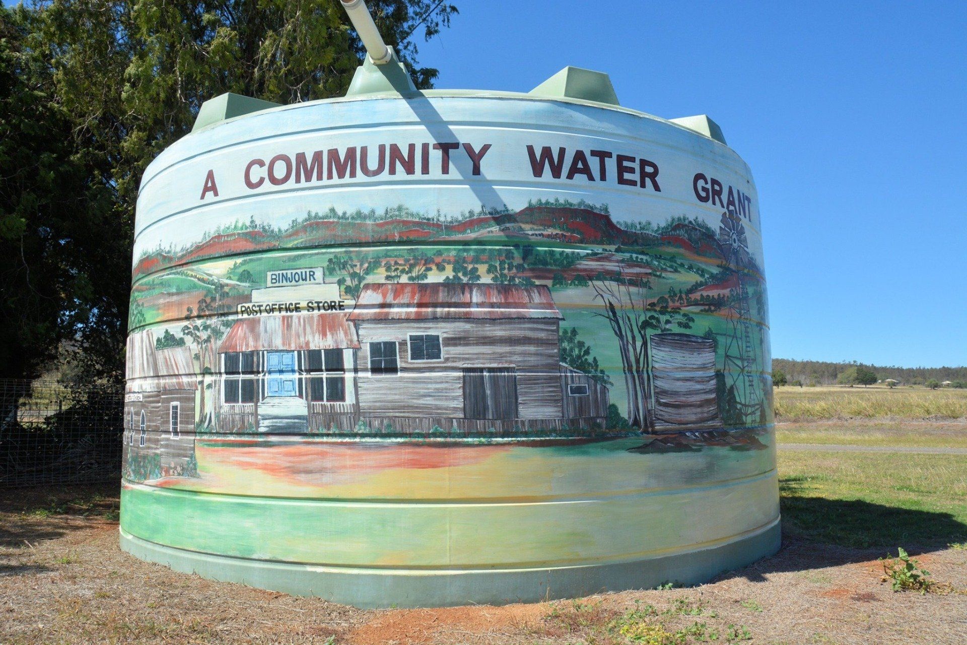Binjour Water Tank Art, Australian Silo Art Trail