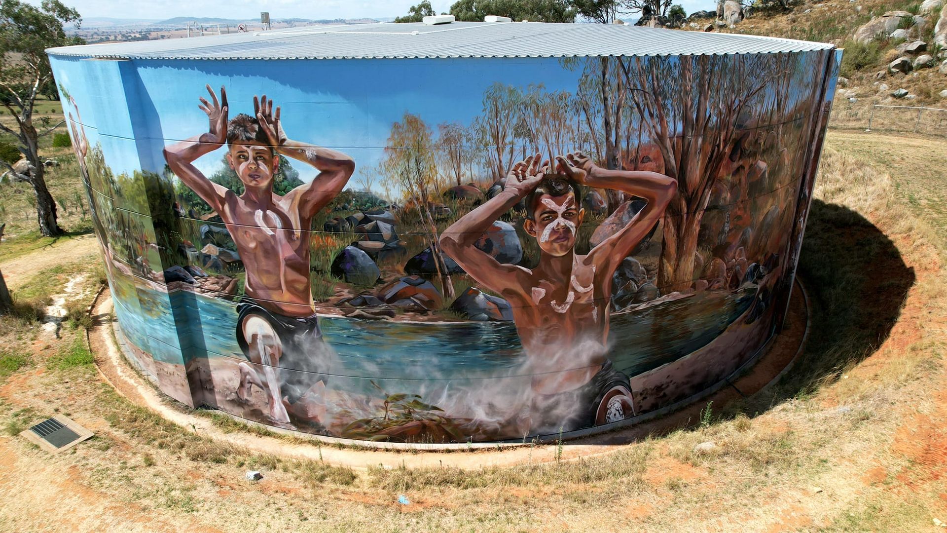 Cowra Water Tank Art, Australian Silo Art Trail
