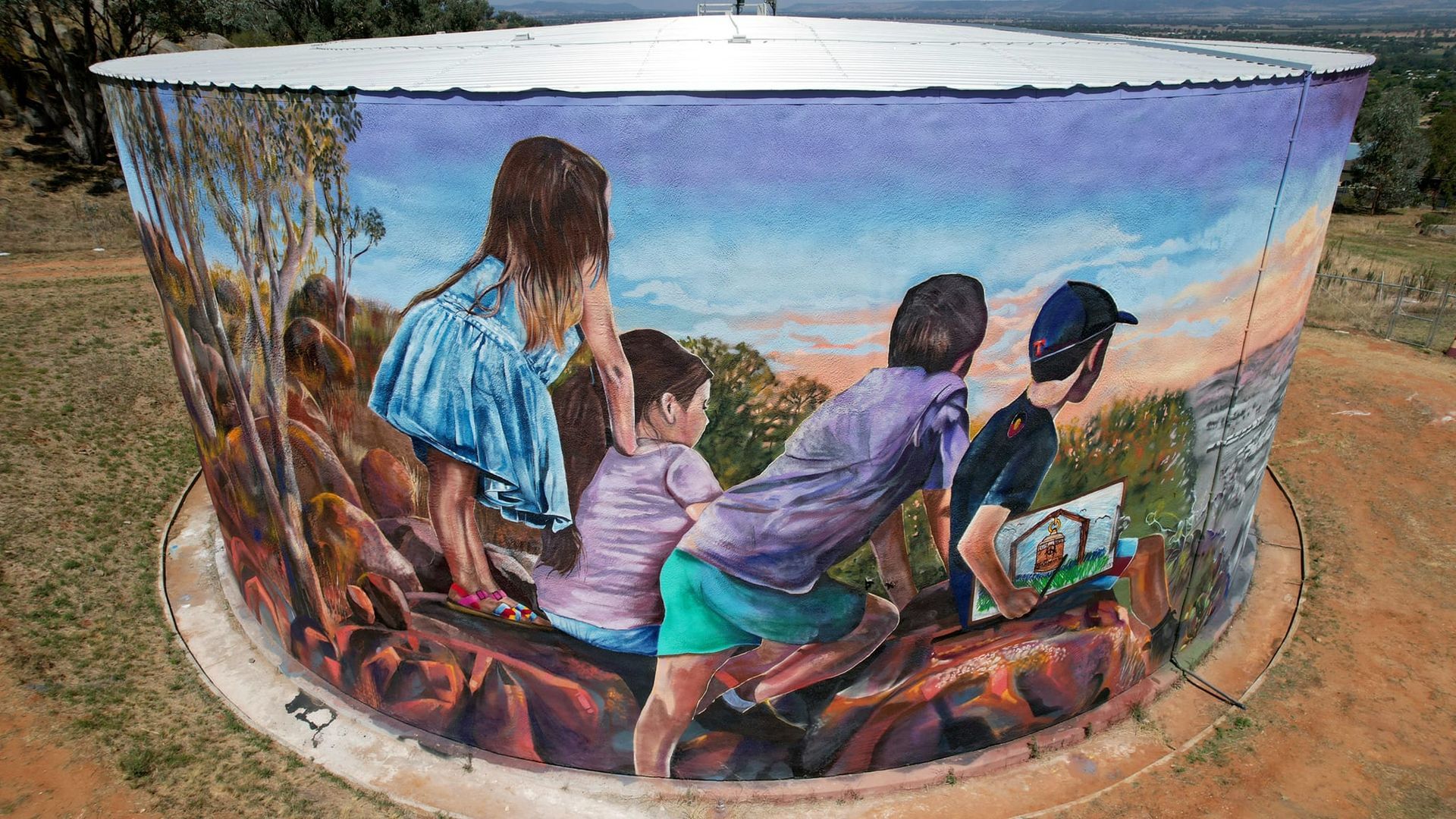 Cowra Water Tank Art, Australian Silo Art Trail