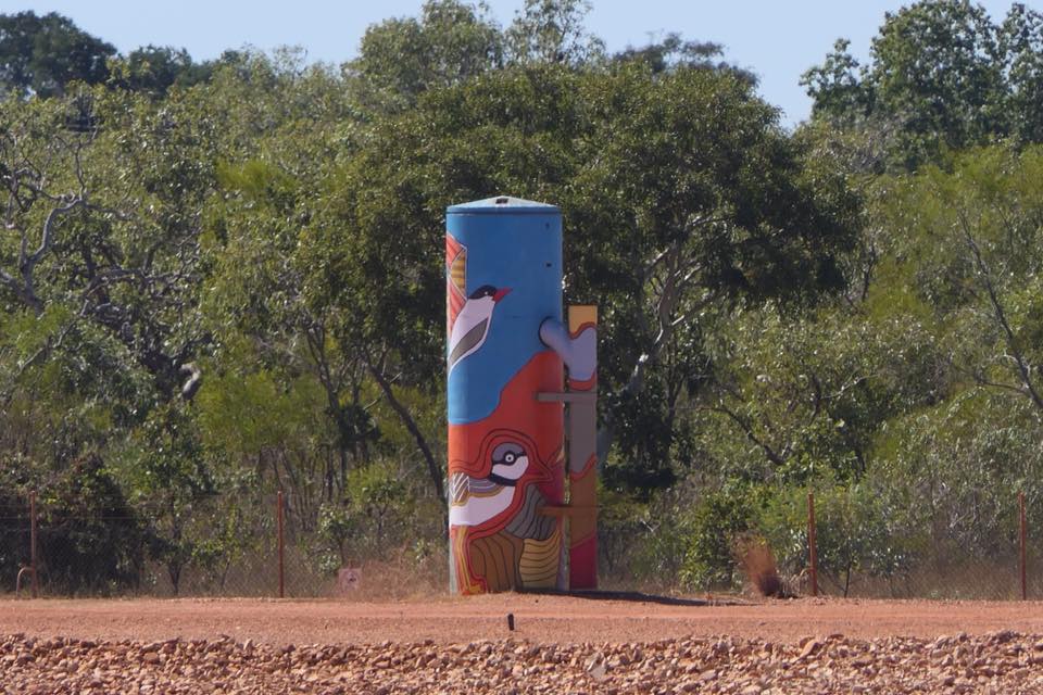 Broome Water Tank Art, Martha Lee and Kirra Watson, Australian Silo Art Trail, Splash of Colour