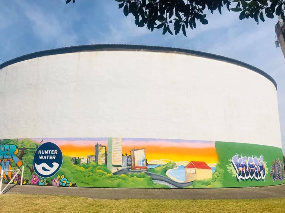 Charlestown Water Tank Art, Australian Silo Art Trail