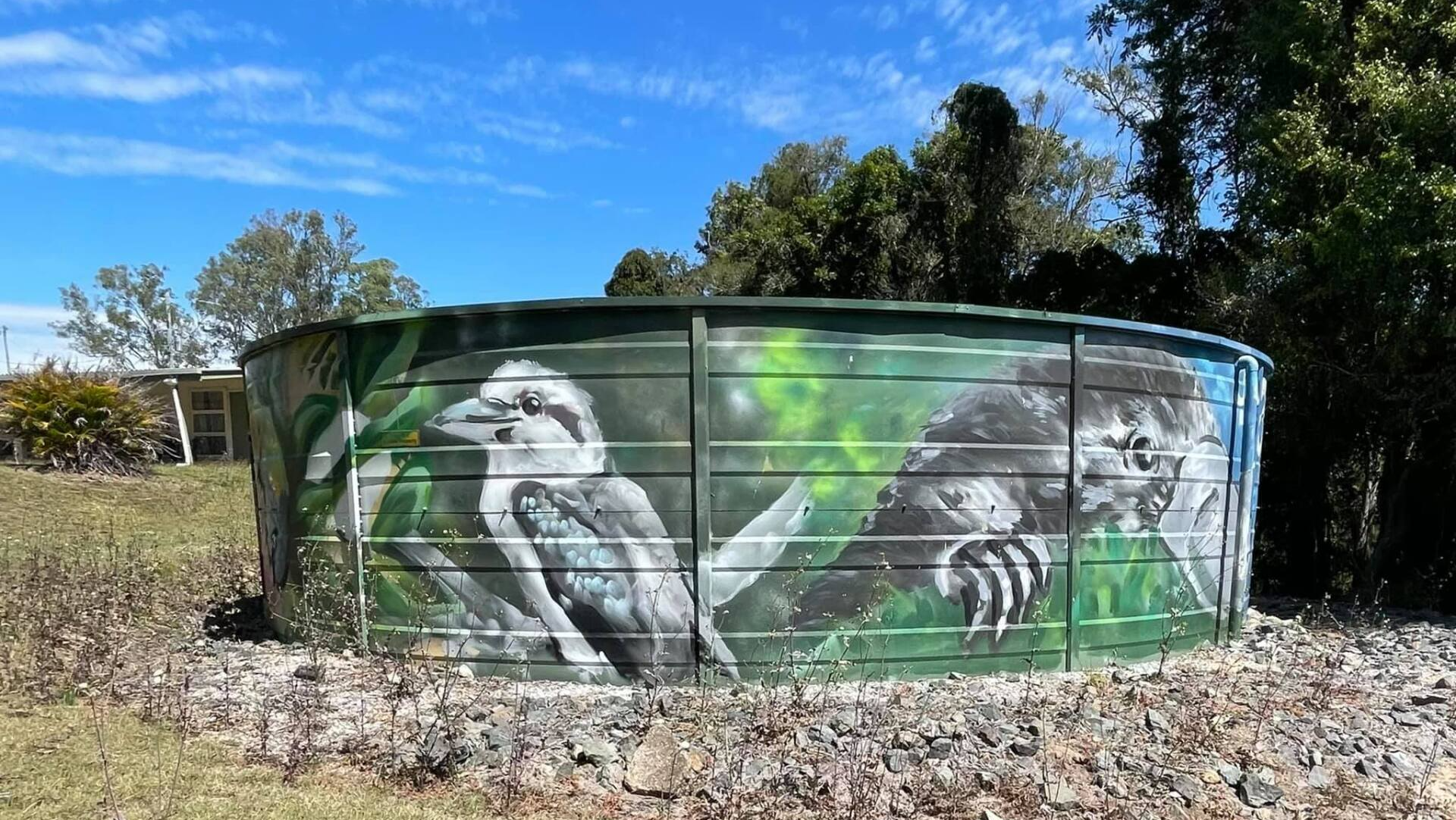 Colosseum creek Water Tank Art, Australian Silo Art Trail