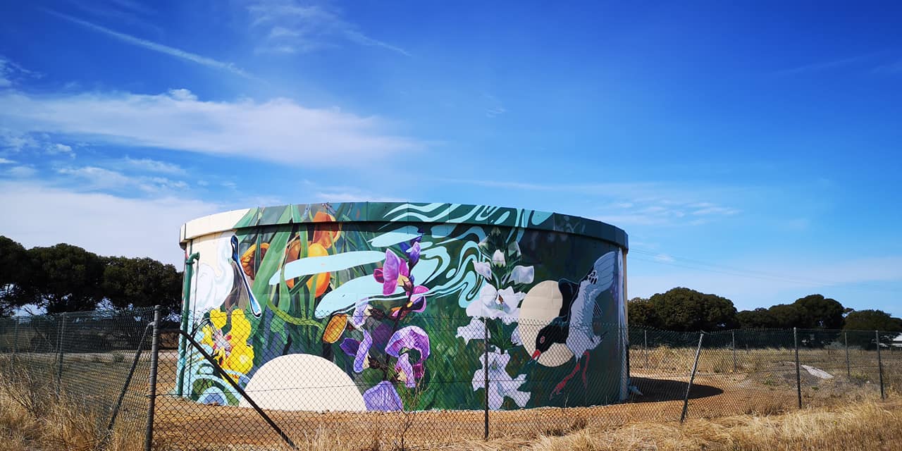 Cobowie Water Tank Art, Australian Silo Art Trail