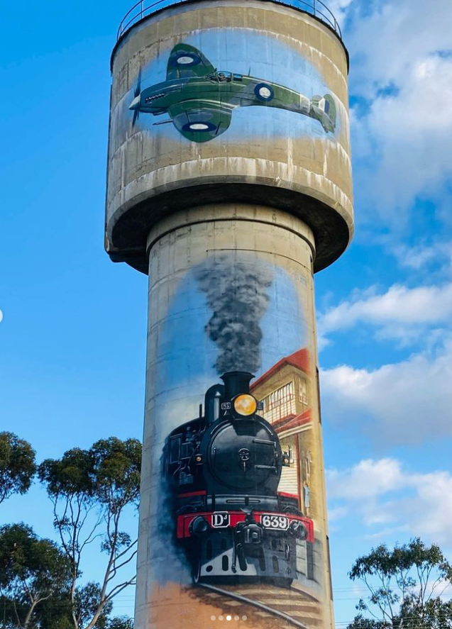Lismore Water Tower Art, Australian Silo Art Trail
