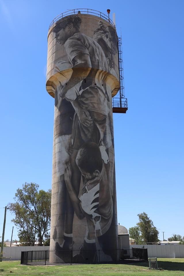Cunnamulla Water Tower Art, Australian Silo Art Trail