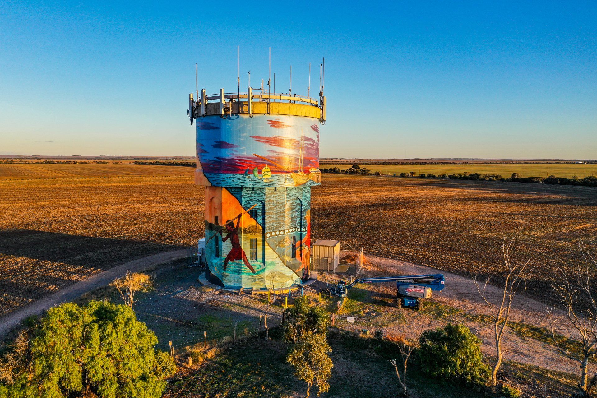Port Vincent Water Tower Art, Australian Silo Art Trail