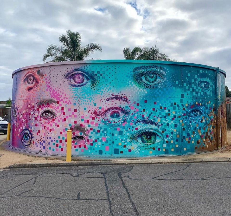 Delaney Water Tank Art, Australian Silo Art Trail