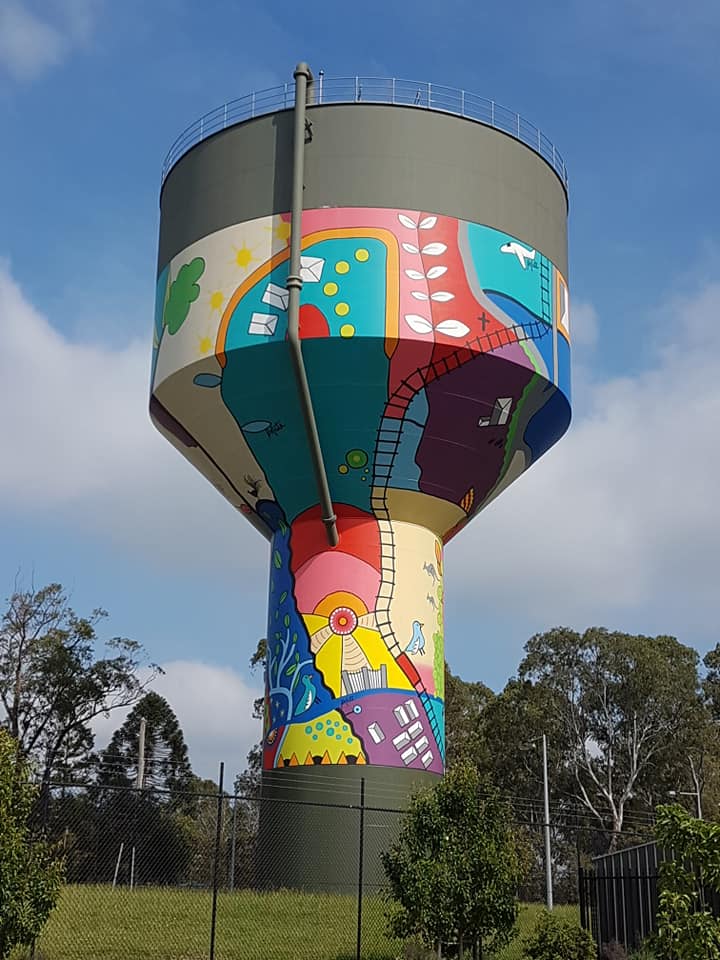 Edmondson Park Water Tower Art, Australian Silo Art  Trail