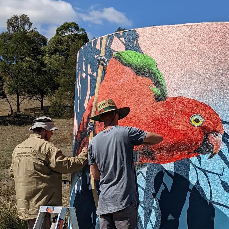 Flowerdale Water Tank Art, Australian Silo Art Trai