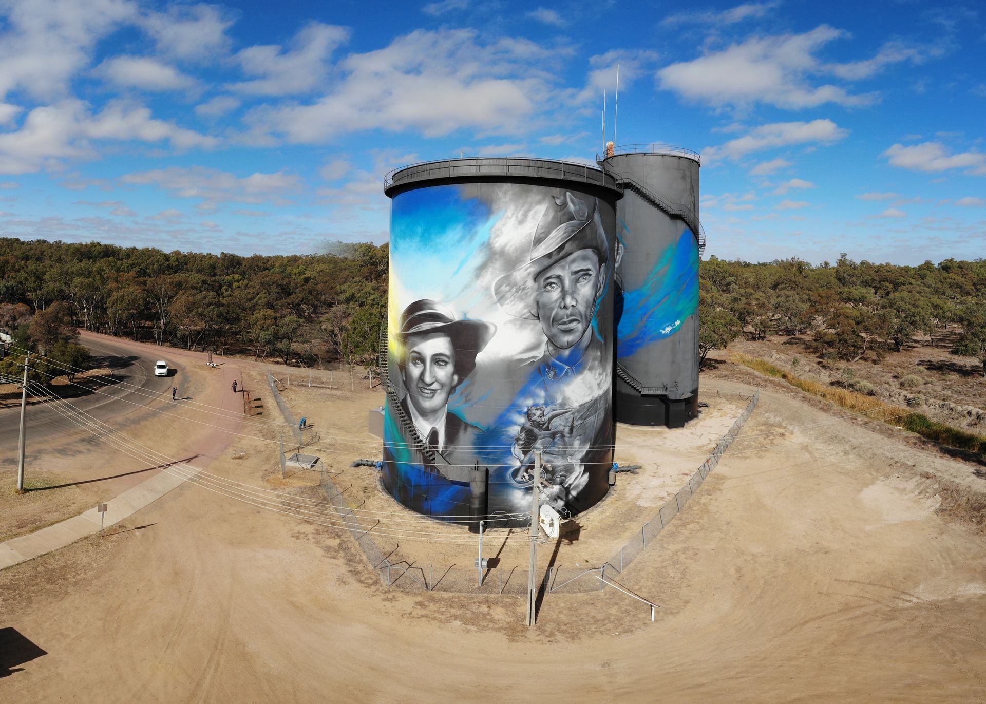 Hey Water Tower Art, Australian Silo Art Trail